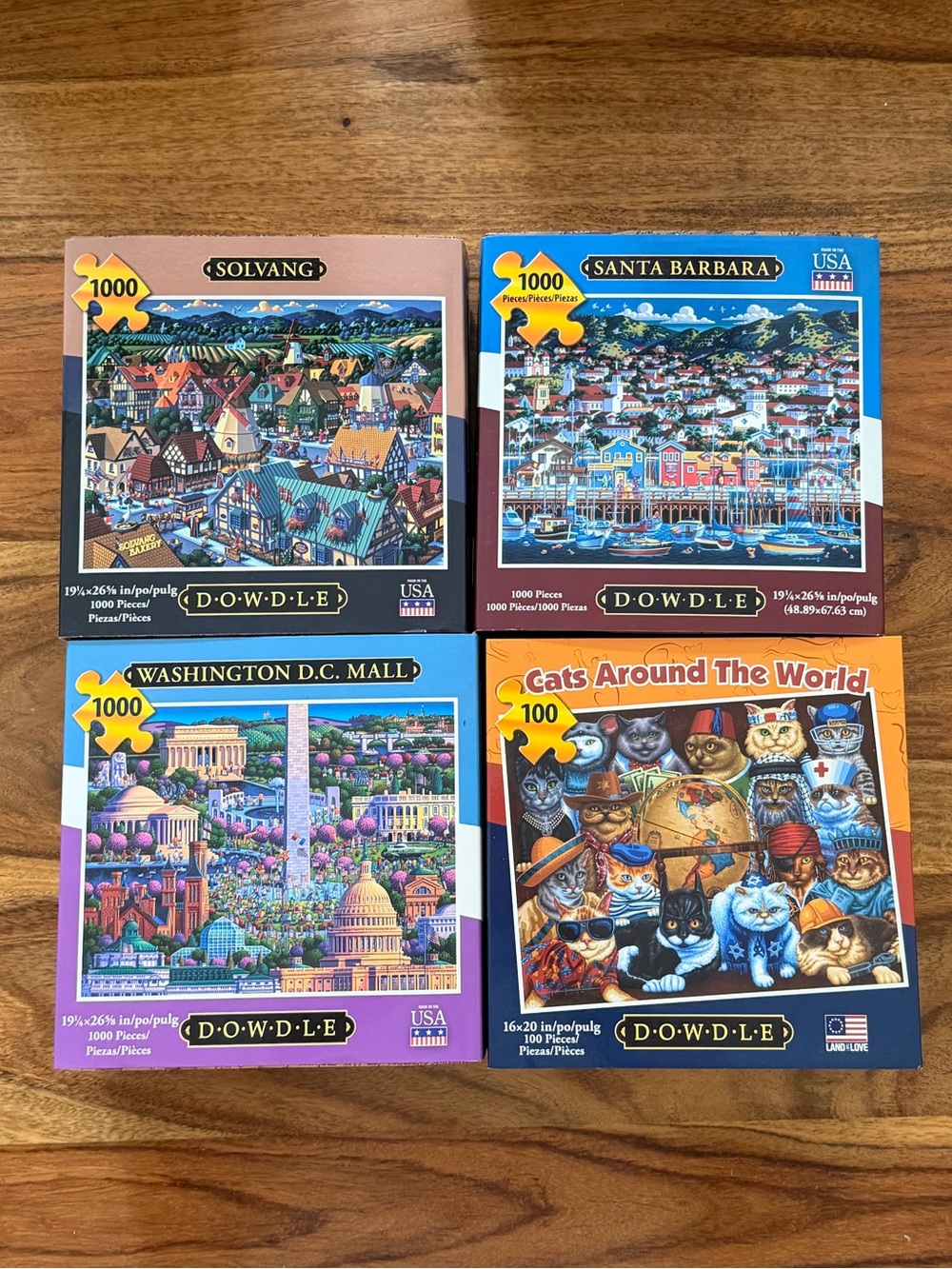Dowdle Set Lot Puzzle Puzzles Solvang Santa Barbara Washington DC Cats